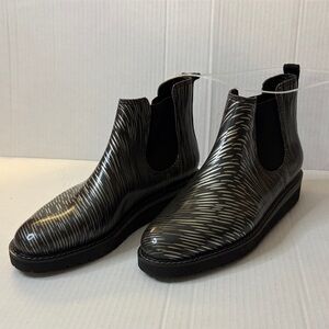 Cougar Kensington x Jill Malek rain boots Rainshine Chelsea pattern Size 10